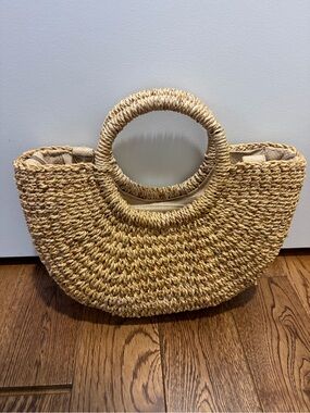 Sea & Grass Woven Double Handle Tote Bag